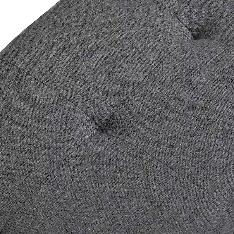 Banco Zapatero con Tapa Abatible y Cojín, Gris Claro / Gris Oscuro, 1 Asiento