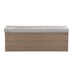 Banco Zapatero con Tapa Abatible y Cojín, Gris Claro / Gris Oscuro, 1 Asiento