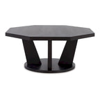 Mesa de centro octogonal, Marrón Espresso Oscuro, 1 persona
