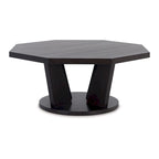 Mesa de centro octogonal, Marrón Espresso Oscuro, 1 persona
