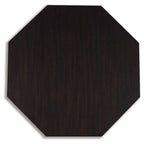 Mesa de centro octogonal, Marrón Espresso Oscuro, 1 persona