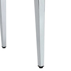 Silla de comedor de polipiel blanca y negra con patas de metal, juego de 4