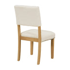 Juego de comedor redondo de 5 piezas, negro/natural, para 4 personas