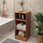 Gabinete de baño de madera maciza multicolor con puertas opcionales, montaje para 1 persona