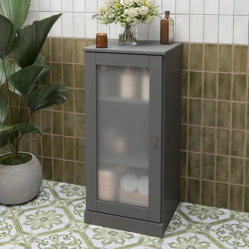 Gabinete de baño de madera maciza multicolor con puertas opcionales, montaje para 1 persona