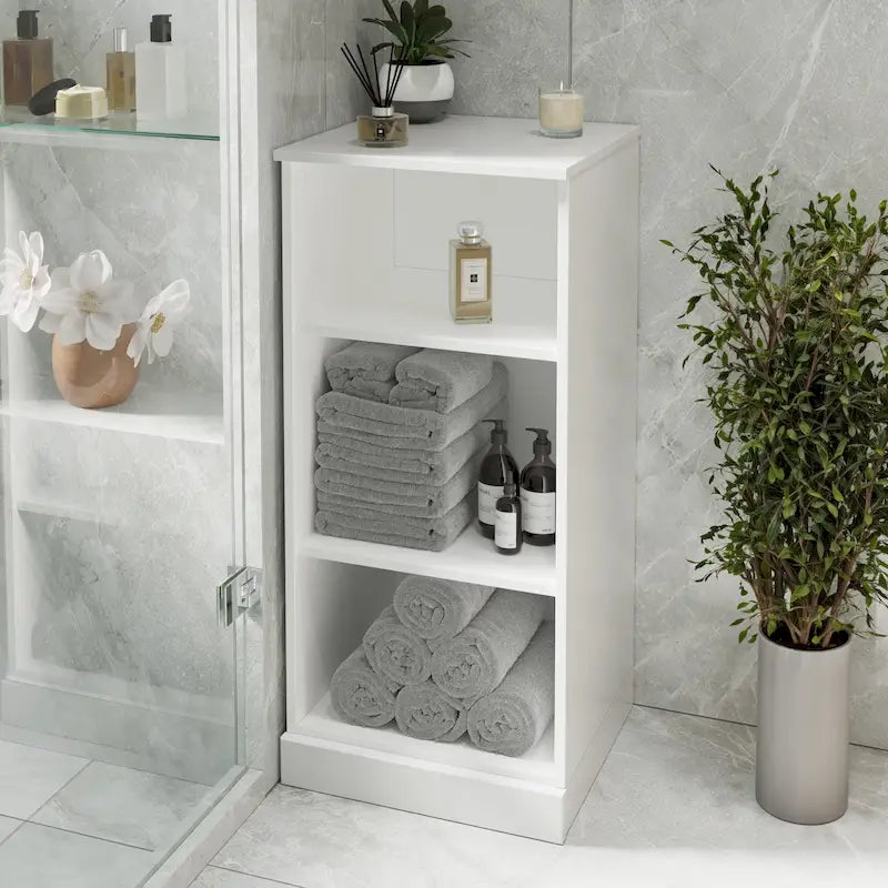 Gabinete de baño de madera maciza multicolor con puertas opcionales, montaje para 1 persona