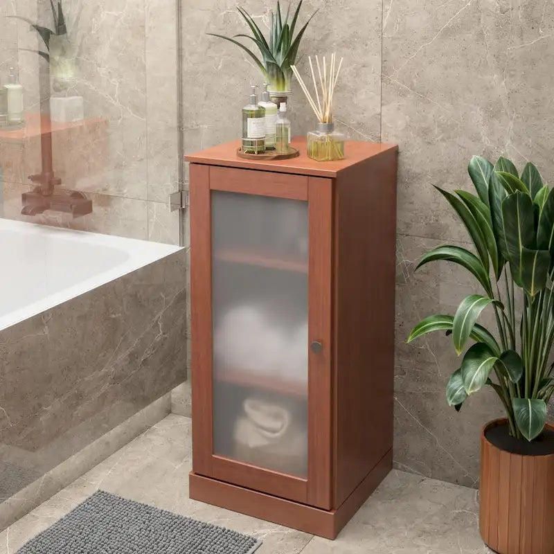Gabinete de baño de madera maciza multicolor con puertas opcionales, montaje para 1 persona