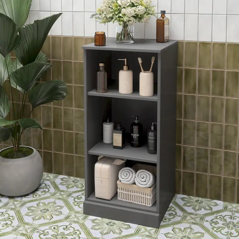 Gabinete de baño de madera maciza multicolor con puertas opcionales, montaje para 1 persona