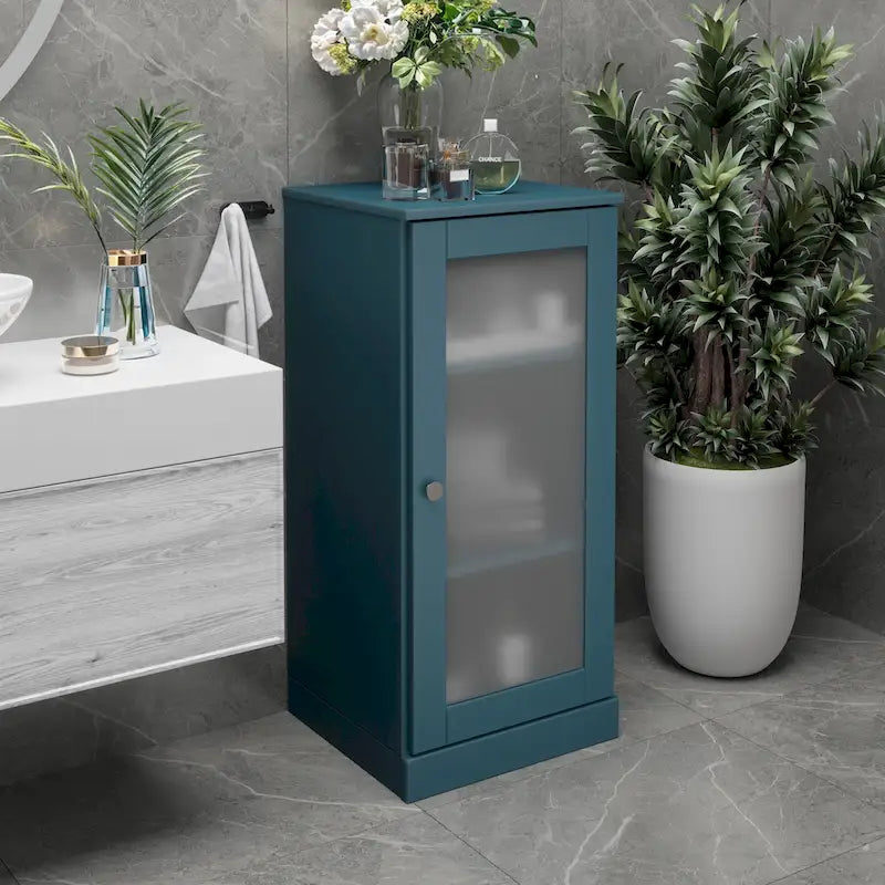 Gabinete de baño de madera maciza multicolor con puertas opcionales, montaje para 1 persona