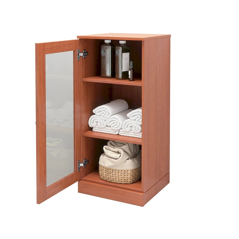 Gabinete de baño de madera maciza multicolor con puertas opcionales, montaje para 1 persona