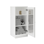 Gabinete de baño de madera maciza multicolor con puertas opcionales, montaje para 1 persona