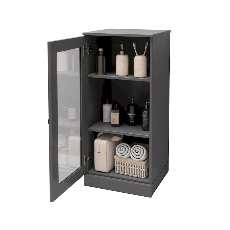 Gabinete de baño de madera maciza multicolor con puertas opcionales, montaje para 1 persona