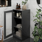 Gabinete de baño de madera maciza multicolor con puertas opcionales, montaje para 1 persona