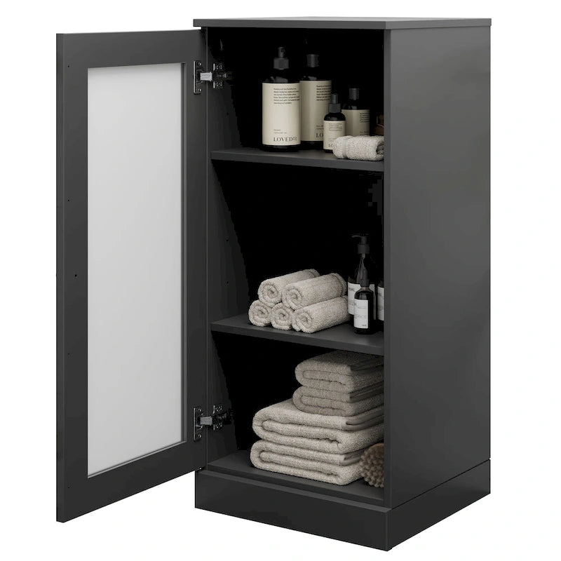 Gabinete de baño de madera maciza multicolor con puertas opcionales, montaje para 1 persona