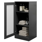 Gabinete de baño de madera maciza multicolor con puertas opcionales, montaje para 1 persona