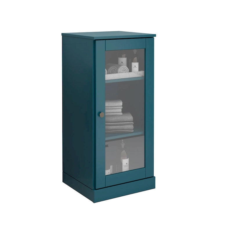 Gabinete de baño de madera maciza multicolor con puertas opcionales, montaje para 1 persona