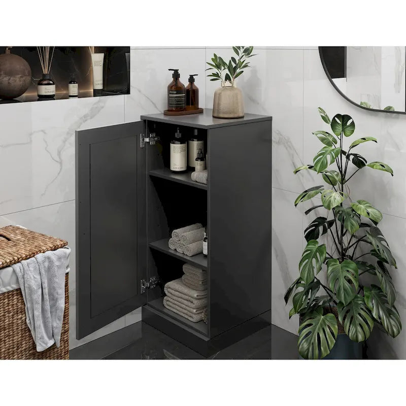 Gabinete de baño de madera maciza multicolor con puertas opcionales, montaje para 1 persona
