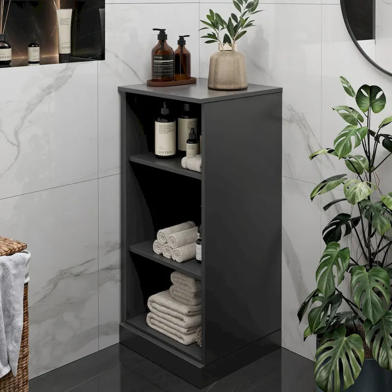 Gabinete de baño de madera maciza multicolor con puertas opcionales, montaje para 1 persona