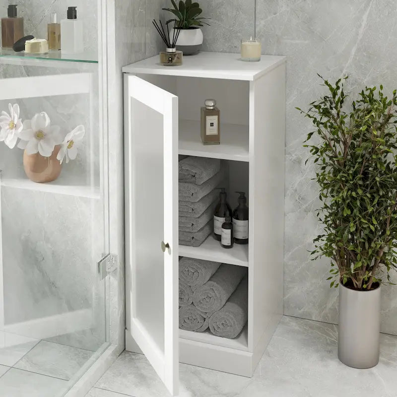 Gabinete de baño de madera maciza multicolor con puertas opcionales, montaje para 1 persona