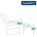 Sillón reclinable giratorio Power Glider de color beige/gris/marrón amarillento/azul, individual