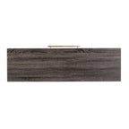 Mesa consola de transición de roble negro/latón antiguo con cajón