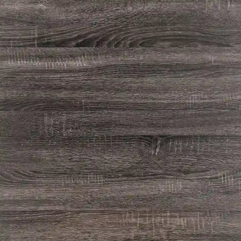 Mesa consola de transición de roble negro/latón antiguo con cajón