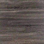 Mesa consola de transición de roble negro/latón antiguo con cajón