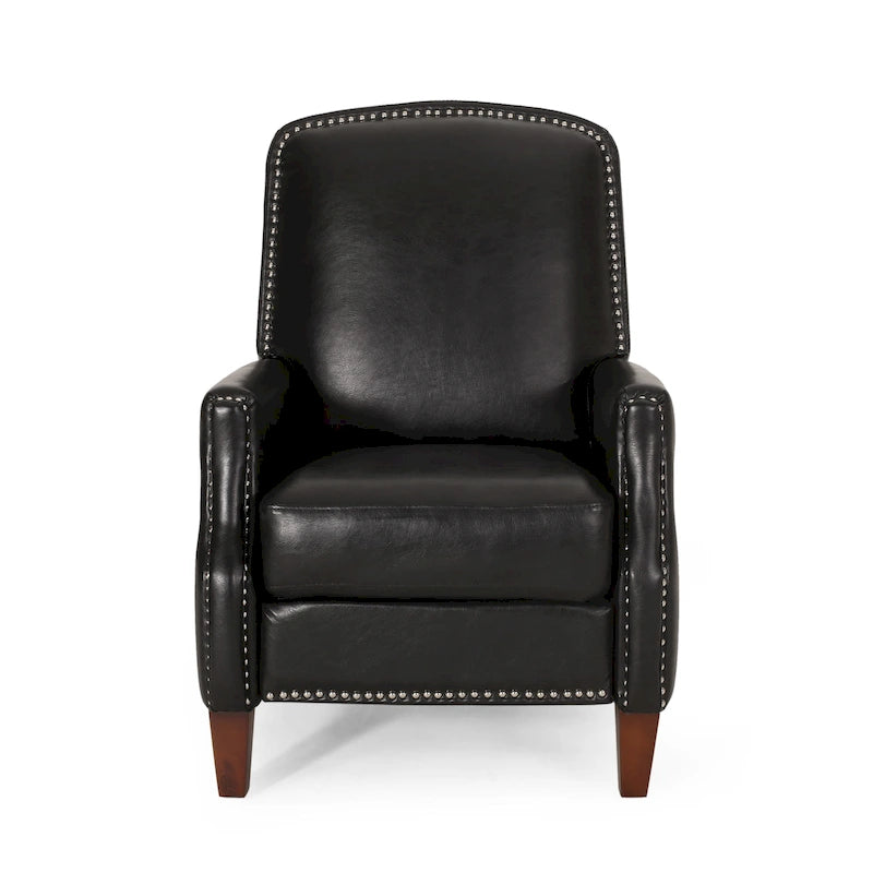 Sillón reclinable de cuero sintético Espresso para 1 persona