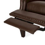 Sillón reclinable de cuero sintético Espresso para 1 persona