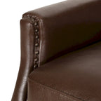 Sillón reclinable de cuero sintético Espresso para 1 persona