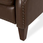 Sillón reclinable de cuero sintético Espresso para 1 persona