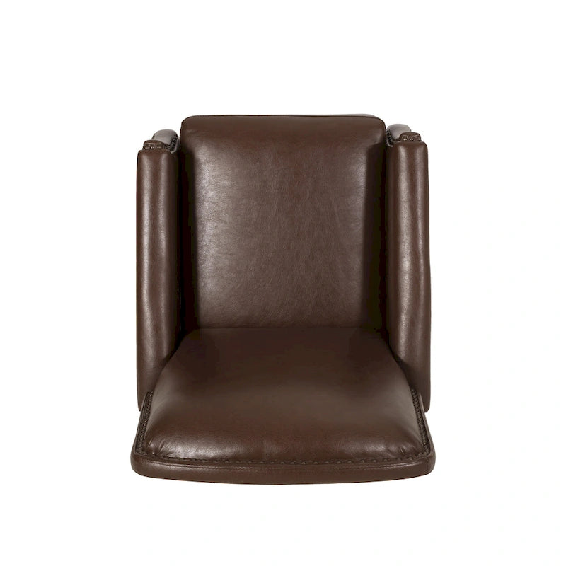 Sillón reclinable de cuero sintético Espresso para 1 persona