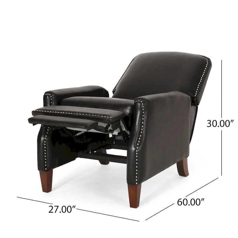 Sillón reclinable de cuero sintético Espresso para 1 persona