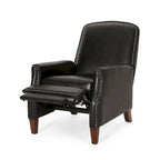 Sillón reclinable de cuero sintético Espresso para 1 persona