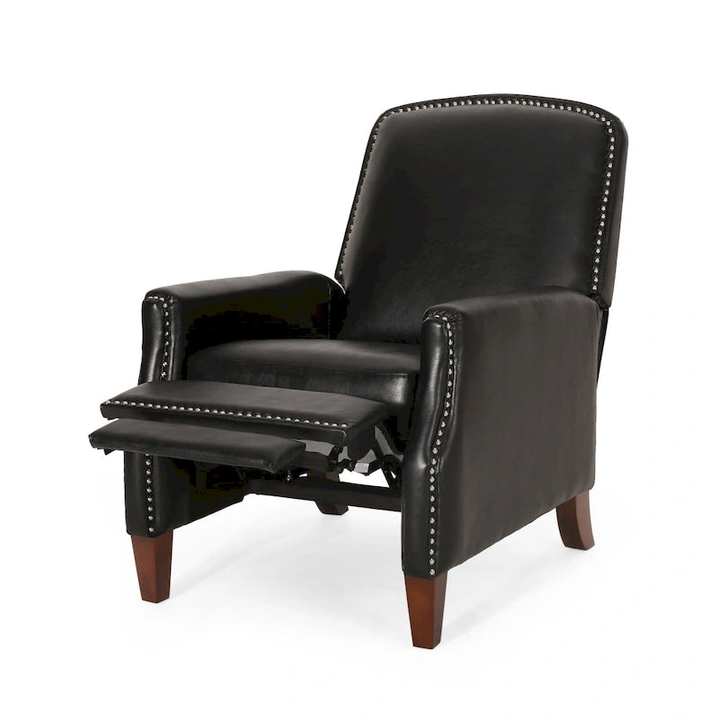 Sillón reclinable de cuero sintético Espresso para 1 persona