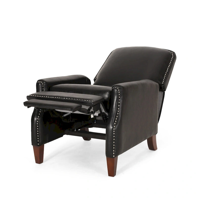 Sillón reclinable de cuero sintético Espresso para 1 persona