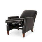 Sillón reclinable de cuero sintético Espresso para 1 persona