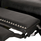 Sillón reclinable de cuero sintético Espresso para 1 persona