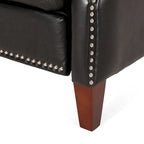Sillón reclinable de cuero sintético Espresso para 1 persona