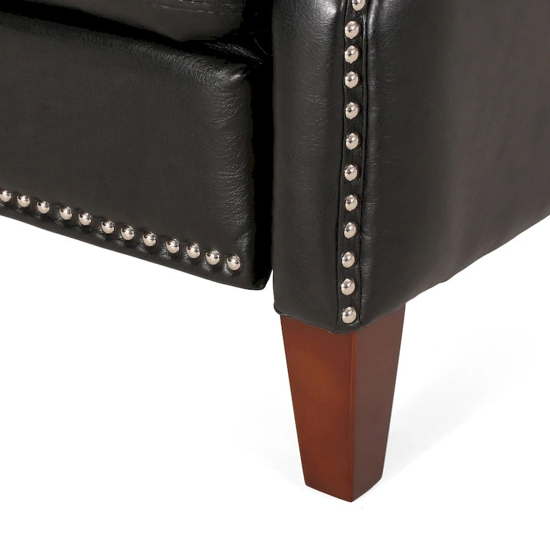 Sillón reclinable de cuero sintético Espresso para 1 persona