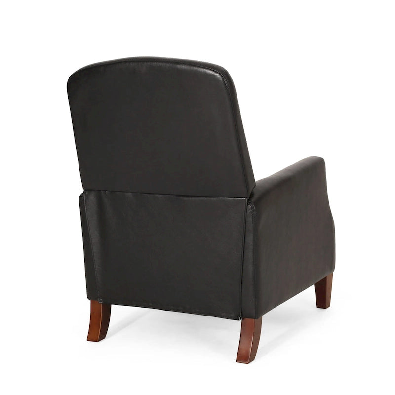 Sillón reclinable de cuero sintético Espresso para 1 persona