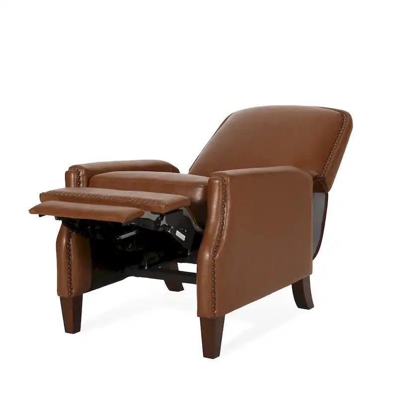 Sillón reclinable de cuero sintético Espresso para 1 persona