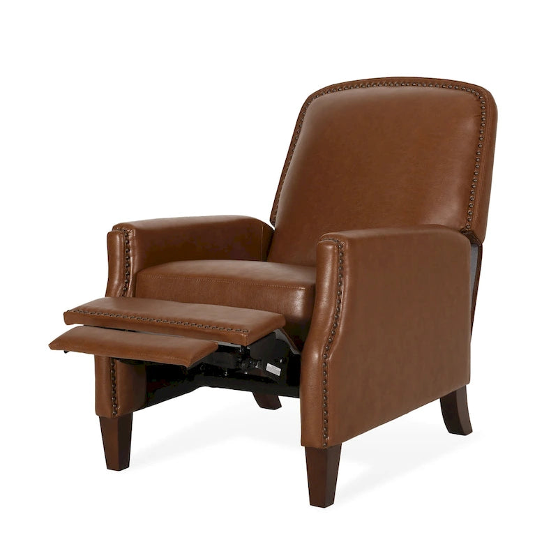 Sillón reclinable de cuero sintético Espresso para 1 persona