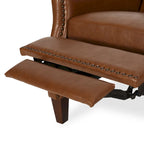 Sillón reclinable de cuero sintético Espresso para 1 persona