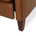 Sillón reclinable de cuero sintético Espresso para 1 persona