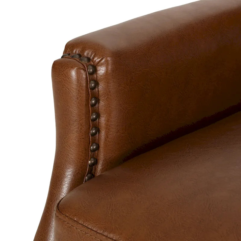Sillón reclinable de cuero sintético Espresso para 1 persona