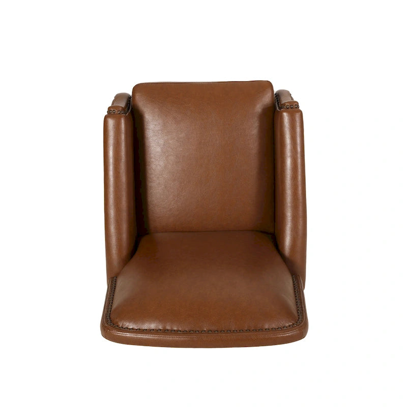 Sillón reclinable de cuero sintético Espresso para 1 persona