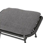 Juego de conversación para exterior de mimbre gris/beige con otomanas, 4 piezas, 2 personas