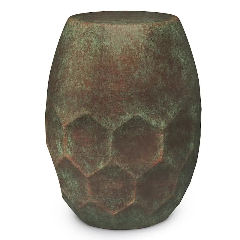 Mesa auxiliar metálica de nido de abeja de cobre/plata/oro/pátina, un solo uso