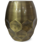 Mesa auxiliar metálica de nido de abeja de cobre/plata/oro/pátina, un solo uso